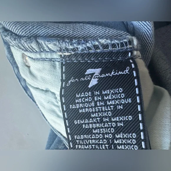 7 For All Mankind Light Blue Flare Jeans - Picture 5 of 7